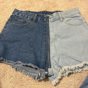 Womens shorts two-tone